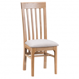 Stanhope Slat Back Chair Fabric Seat